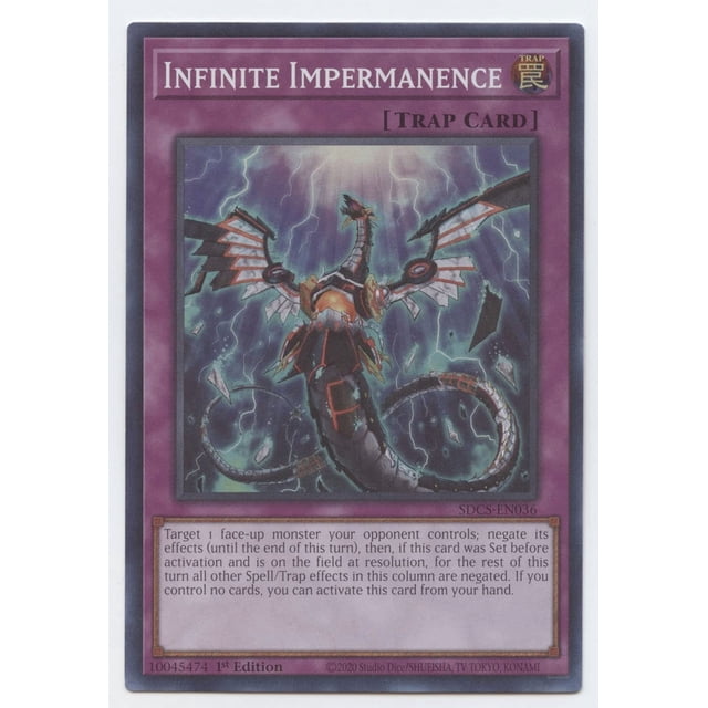 Yu-Gi-Oh! Carta Trampa Impermanencia Infinita 1ra Edición