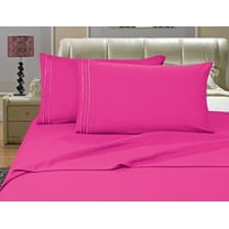 Elegant Comfort? 1500 Series Microfiber Deep Pocket Bedroom Sheet Set, Queen Pink