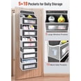 thumbnail image 5 of Upgrade Pocket 2 Pack Over The Door Organizer Storage 5 Shelf Hanging Door Organizers with 10 Large Capacity Pockets Anti Tilt 48 lb Load Behind Door Organizer for Bedroom Bathroom Pantry, 5 of 7