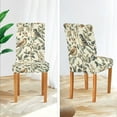 thumbnail image 3 of Yayeee 2 Pack Dining Chair Covers Stretch Parson Chairs Slipcovers Seat Protector, Green Birds, 3 of 6