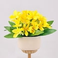 thumbnail image 6 of MMJ Artificial Flower Decoration Fake Bouquet with Vase Low Maintenance Desktop for Bedroom Bathroom 8.7x5.9in, 6 of 6