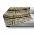 thumbnail image 3 of Egyptian Print Soft Flannel Fleece Throw Blanket, Colorful Abstract Borders Traditional Old Cairo Culture Indigenous Motifs, Cozy Plush for Indoor and Outdoor Use, 70" x 90", Multicolor, by Ambesonne, 3 of 6