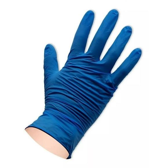 Guantes De Nitrilo Azul Royal Ambiderm Mediano Caja Con 100