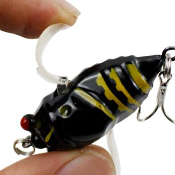 Anzuelo de cebo biónico de plástico, 5 cm, 6 g, Wobbler Cicada, señuelo de pesca duro (verde)