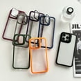thumbnail image 2 of for iPhone 15 Plus Clear Phone Case, Phone Case with Built-in Acrylic Camera Stash Stand Shockproof & Scratch-Resistant Back Cover Kickstand for iPhone 15 Plus, Blue, 2 of 7
