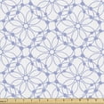 thumbnail image 1 of Abstract Upholstery Fabric by the Yard, Floral Theme Inspired Ornamental Geometric Shapes in Repeated Pattern, Decorative Fabric for DIY and Home Accents, White and Ceil Blue by Ambesonne, 1 of 5
