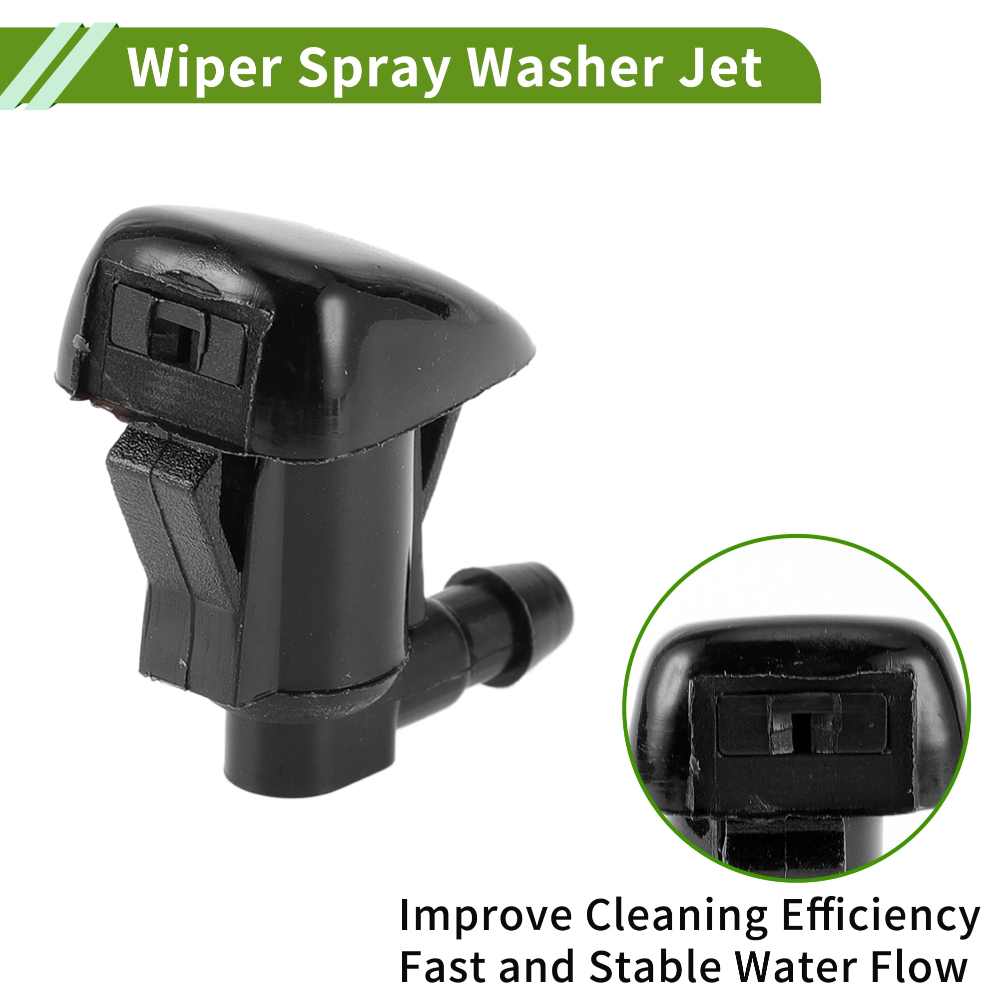 Unique Bargains Windshield Washer Nozzle for GMC Acadia 2011-2012 Black Plastic 1 Set