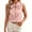 Pink, variant on Ashirexll Tops for Women Trendy Solid Color Satin Elegant Draped Neck Top for Spring and Summer Outings