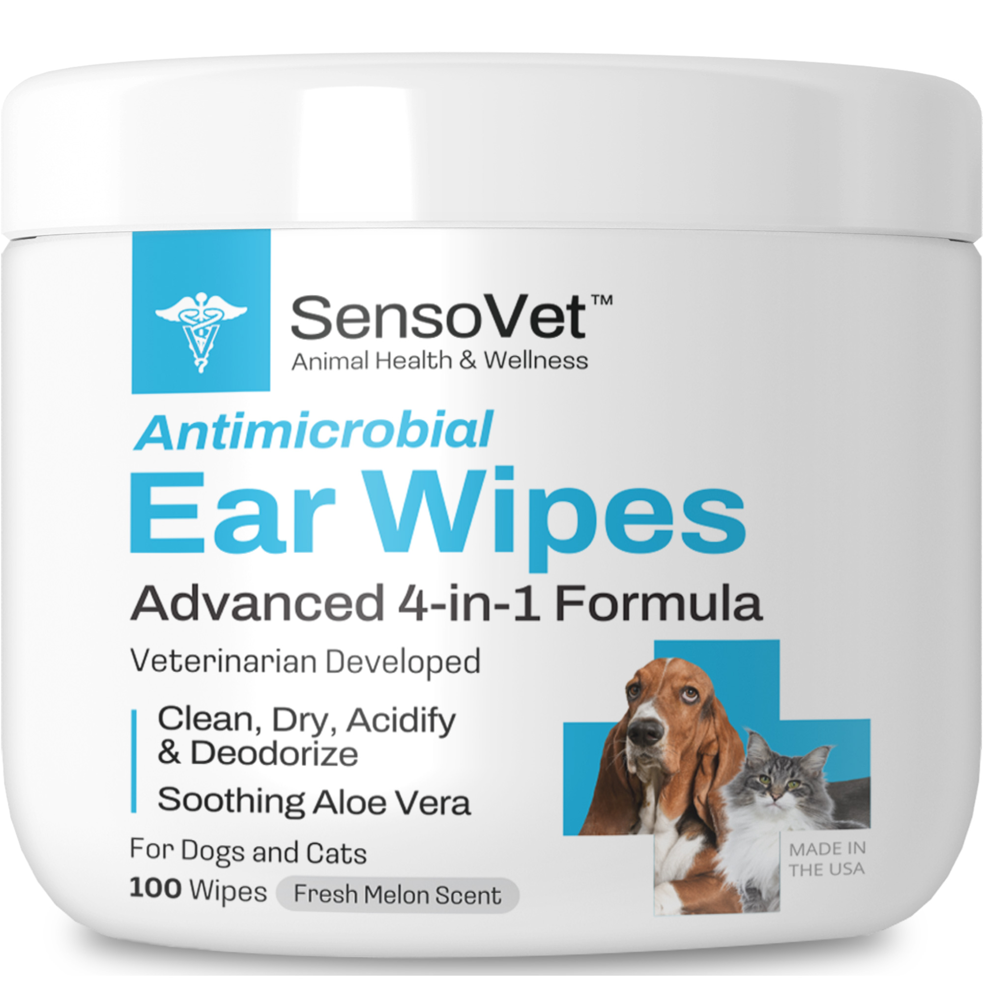 Dog Ear Cleaning Wipes for Dogs and Cats Ear Cleaner Pads 100 count