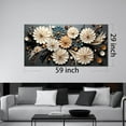 thumbnail image 5 of HFDF Large Wall Art for Living Room Bedroom Home Office Gold Flower Pictures Wall Art Modern Floral Artwork Wall Decor Canvas Prints 18x12inch Framed, 5 of 6