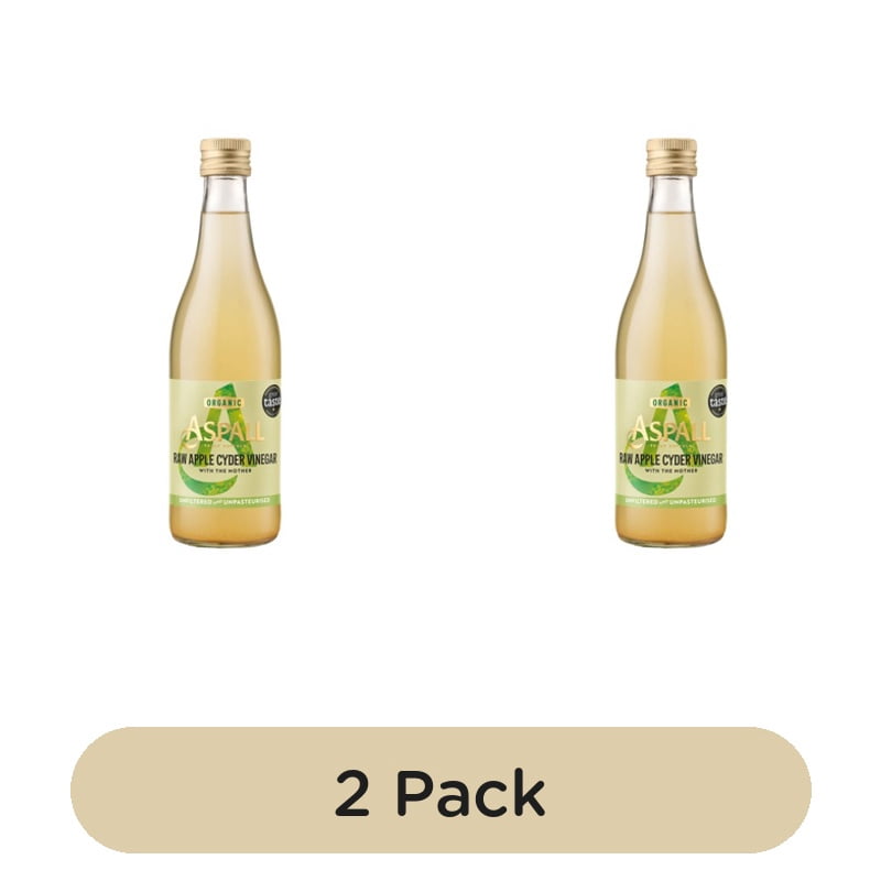 Aspall Raw Organic Apple Cyder Vinegar 500ml, British Import (Pack of 2)
