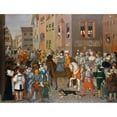 thumbnail image 2 of Franz Pforr 18x15 Black Ornate Wood Framed Double Matted Museum Art Print Titled - The Entry of King Rudolf of Habsburg into Basel in 1273 (1808 - 1810), 2 of 5
