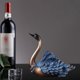 thumbnail image 4 of Soporte para botella de vino Macarena Estatua de cisne resina individual encimera de botellero, 4 of 7