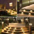 thumbnail image 4 of Luces solares de cubierta para exteriores, paquete de 32 luces Led impermeables para barandilla, escaleras, valla de paso, Patio y camino, 4 of 4