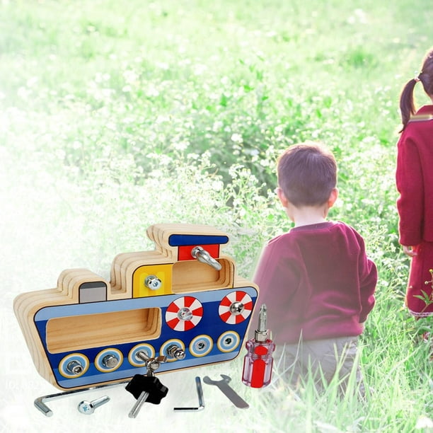 Planche en bois Montessori Tournevis Planche Écrou Outil Éducation de la  Petite Enfance Boulons Jouets Planche à Vis pour Jeu Activité Scolaire Enfants  Enfants 