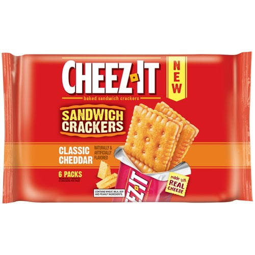 CheezIt Classic Cheddar Sandwich Crackers, 1.48 Oz., 6 Count