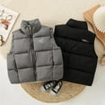 thumbnail image 6 of Gubotare Girls Puffer Vest with Hood Boys Zip Up Puffer Vest Kids Stand Collar Quilted Gilet Sleeveless Jackets Outwear with Pockets Size 9-10 (Black,9-10 Years), 6 of 8