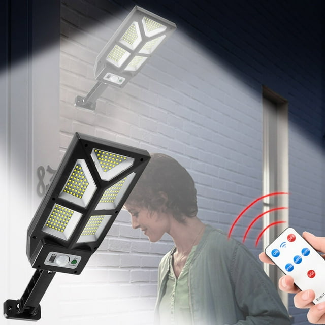 Outdoor LED Solar Wall Lamp TY100 | 196 LEDs | Motion Sensor 3 Modes | Remote Control | Waterproof Polycrystalline Silicon | Adjustable Angle | 2x18650 2400mAh | Outdoor Lighting