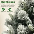 thumbnail image 6 of 7.5 FT Prelit Flocked Artificial Christmas Tree with 500 Clear Lights, 1530 Tips, Metal Stand for Home Office Holiday, by Miaoweii, 6 of 8