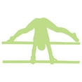 thumbnail image 2 of Gymnastics Silhouette Parallel Green Wall Decal by Wallmonkeys Peel and Stick Graphic (24 in W x 14 in H) WM352162, 2 of 4