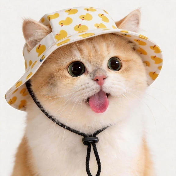 Pet Summer Sun Hat for Cats and Dogs, Lightweight Adjustable Chin Strap, UV Protection Visor for Small to Medium Breeds