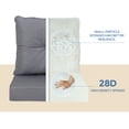 thumbnail image 5 of SDJPOI 2 Set Outdoor Deep Seat Cushions, 24"x24"X4.3" Waterproof Fade-Resistant Patio Furniture Cushions with Removable Covers & Adjustable Ties for Chairs, Sofa, Couch, 5 of 7
