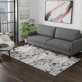 thumbnail image 4 of Unique Loom Blossom Collection Area Rug - Ocho (7' 10" x 10' Rectangle Charcoal/Ivory), 4 of 11