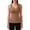 Coffee, variant on Women's Thermal Velour Vest, Fleece Lined Seamless Built-in Bra Base Layer, Plus Size Lace Trim for Autumn Winter Layering and Warm Base Comfort-Beige