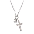 thumbnail image 2 of Delight Jewelry Silvertone Small Eagle - Mascot I Have Plans for You Engraved Cross Zoey Necklace, 28", 2 of 4
