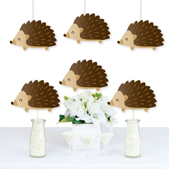Big Dot of Happiness Forest Hedgehogs - Decorations DIY Woodland Birthday Party or Baby Shower Essentials - Set of 20