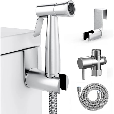 Yeahmart Stainless Steel Hand Held, Bidet Attachment Silver