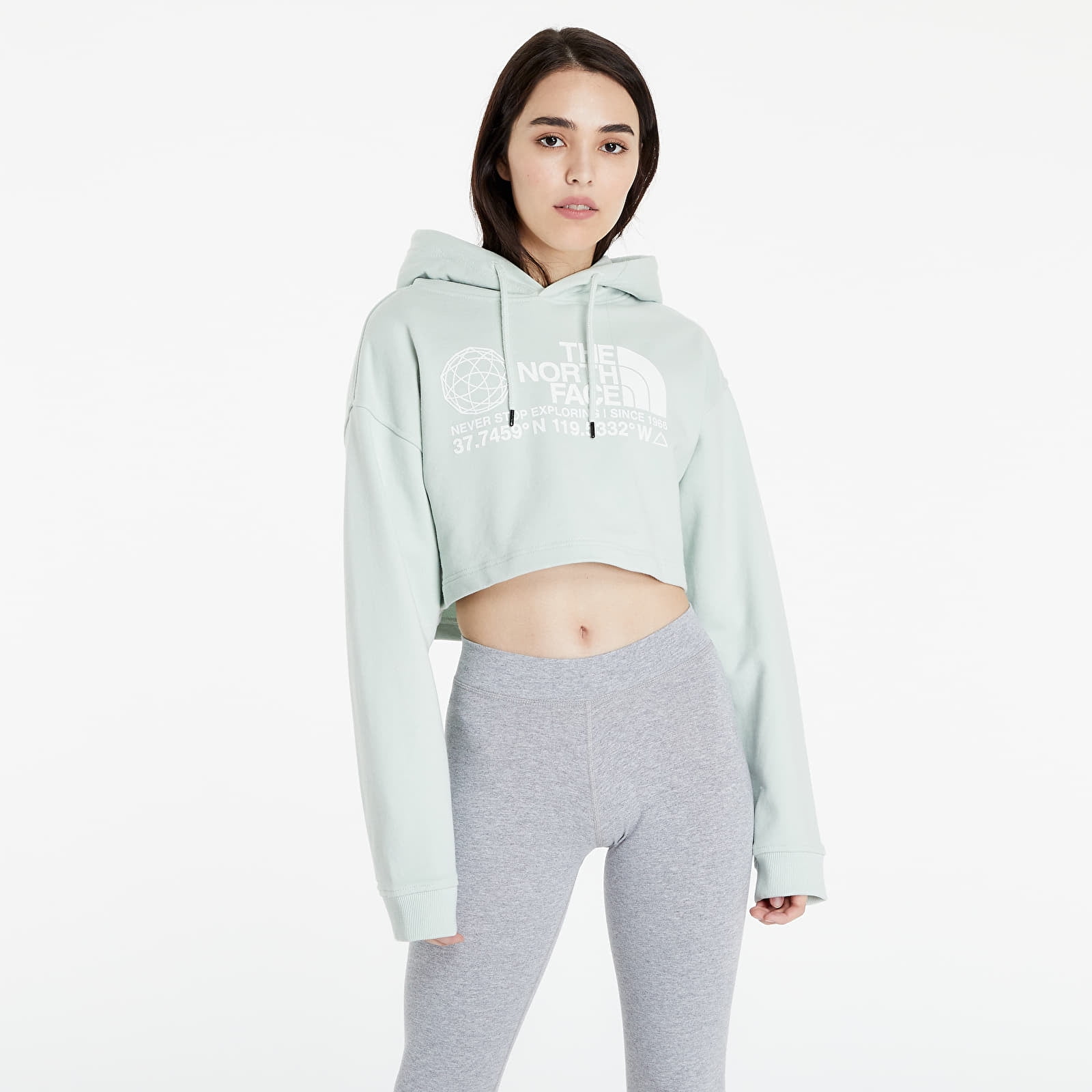 The North Face Womens Coordinates Cropped Hoodie - Green - Size - XL