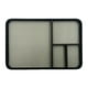 thumbnail image 2 of Bandeja multiusos con compartimentos para guardar diversos artículos y dispositivos electrónicos. Elegante contenedor de almacenamiento. Gris negro, 2 of 9