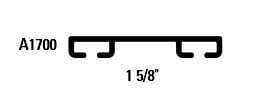 Garage Door Flat Aluminum Bottom Seal Replacement Retainer 1-5/8" W x 12'3" L
