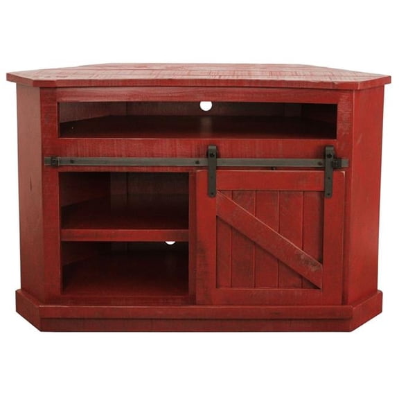 American Heartland 36 in. Rustic Alcove Corner TV Stand, Grey