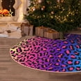 thumbnail image 5 of Rateoe Leopard Neon Rainbow Gradient Pattern Christmas Tree Skirt with Ties , Christmas Tree Decorations, Farmhouse Christmas Decor Xmas Holiday Decorations-30", 5 of 6