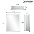 thumbnail image 6 of DV-1MC0147 15'' W x 19'' H Recessed Frameless Medicine Cabinet with Mirror and 1 Adjustable Shelf, 6 of 14