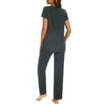 thumbnail image 3 of Women's Maternity Nursing Pajamas Short Sleeve Nursing Pjs Sleepwear Set, 3 of 7