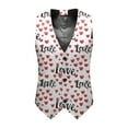thumbnail image 5 of ZTKWD Mens Suits Vest Valentines Heart Print Pattern Button Down Blazer Fashion Lightweight Slim Casual Suit Jacket, 5 of 5