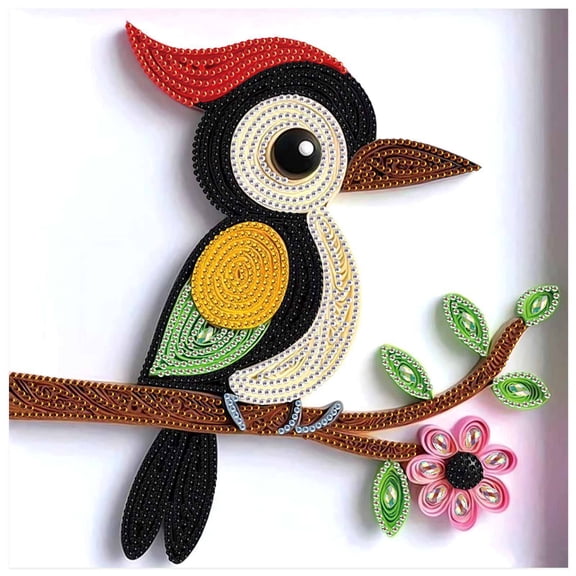 5D DIY Diamond Painting Kit Cartoon Bird Special Shape Creative Diamond Craft Suitable for Home and Office Decor, Festive Gifts