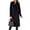 Black, variant on Women's Midi Long Wool Coat Double Breasted Trench Coat Classic Notch Lapel Peacoat Fall Winter Overcoat
