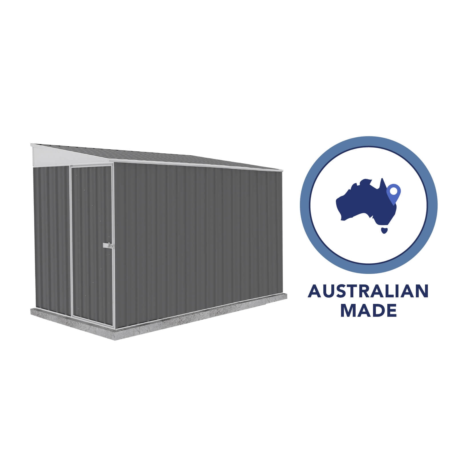 Absco Durango 5' x 10' Metal Bike Shed - Woodland Gray