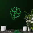 thumbnail image 4 of Northlight LED St. Patrick's Day Shamrock Neon Lighted Wall or Window Decoration - 5", 4 of 9