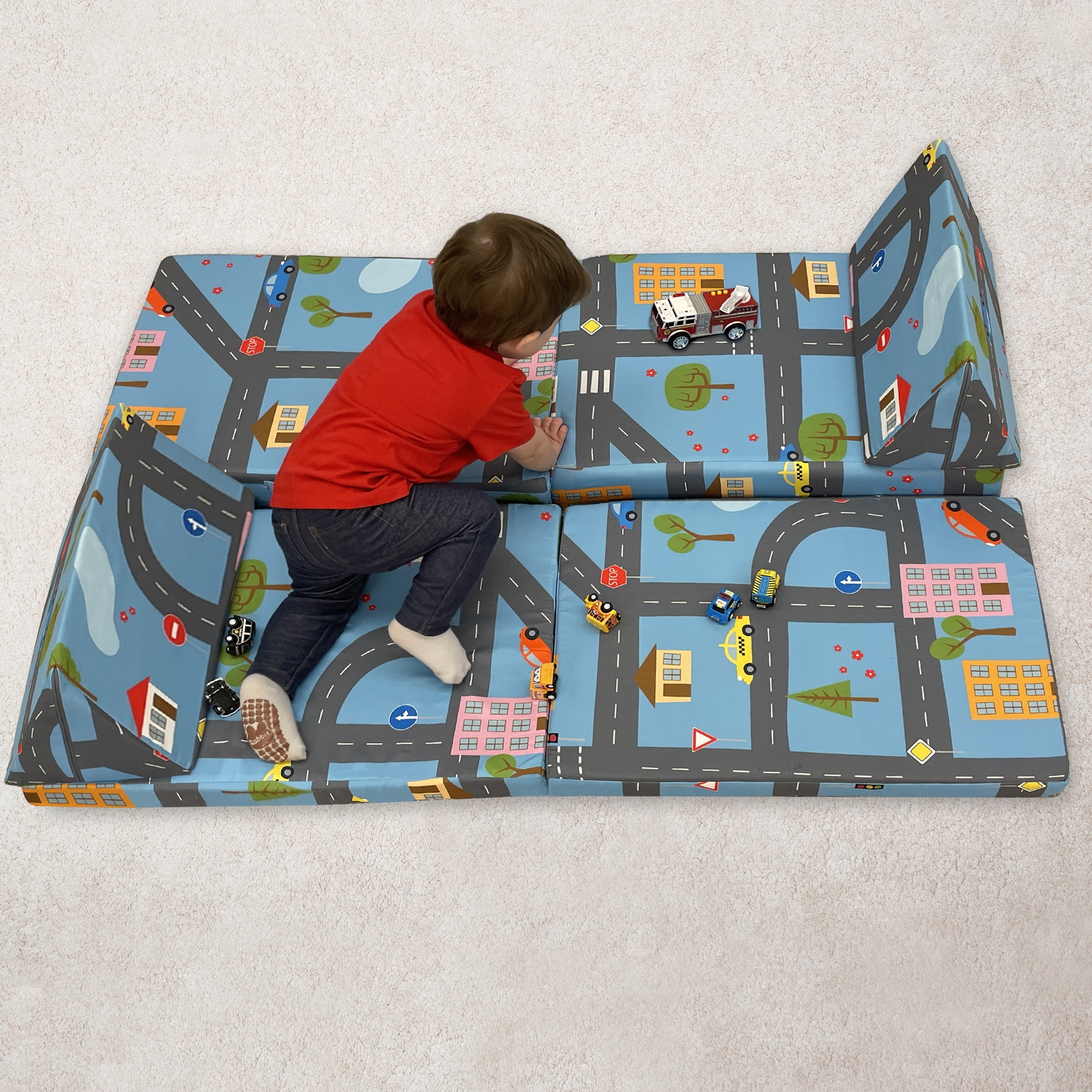 Imaginarium Little Brother, Little Sister Kids and Toddler Play Couch, Road Map