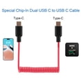 thumbnail image 2 of Cable adaptador de audio JCMOYUTY USB-C en espiral rojo de 50 cm, 2 of 5