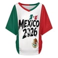thumbnail image 5 of Soccer Cup 2026 Jersey MEXICO Soccer for Women with Colombia Flag Color Block and V Neck Short Sleeves Featuring Breathable Fabric for Tailgating Events Beach Outings Summer Festivals Sky Blue XXL, 5 of 6