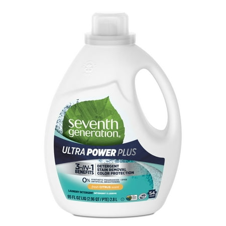 UPC 732913229277 product image for Seventh Generation Ultra Power Plus Liquid Laundry Detergent, Fresh Citrus, 54 L | upcitemdb.com