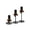 Gold, variant on Taper Candle Holders Set of 3, Metal Iron Candlestick Holders with Bow Pinecone Berry Christmas Tabletop Decor for Dining Table Mantel Holiday Centerpiece