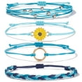 thumbnail image 6 of Sunyuer Sunflower String Bracelet Boho Braided Rope Wrap Bracelets Cute Summer Beach Surfer Jewelry for Women Stocking Stuffers Christmas Gifts, 6 of 26