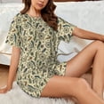 thumbnail image 4 of Rocae Dreamcatcher1 for Two Piece Sleepwear Pajamas Sets for Women Soft Short-Sleeved Pjs with Lounge Shorts -Medium, 4 of 6